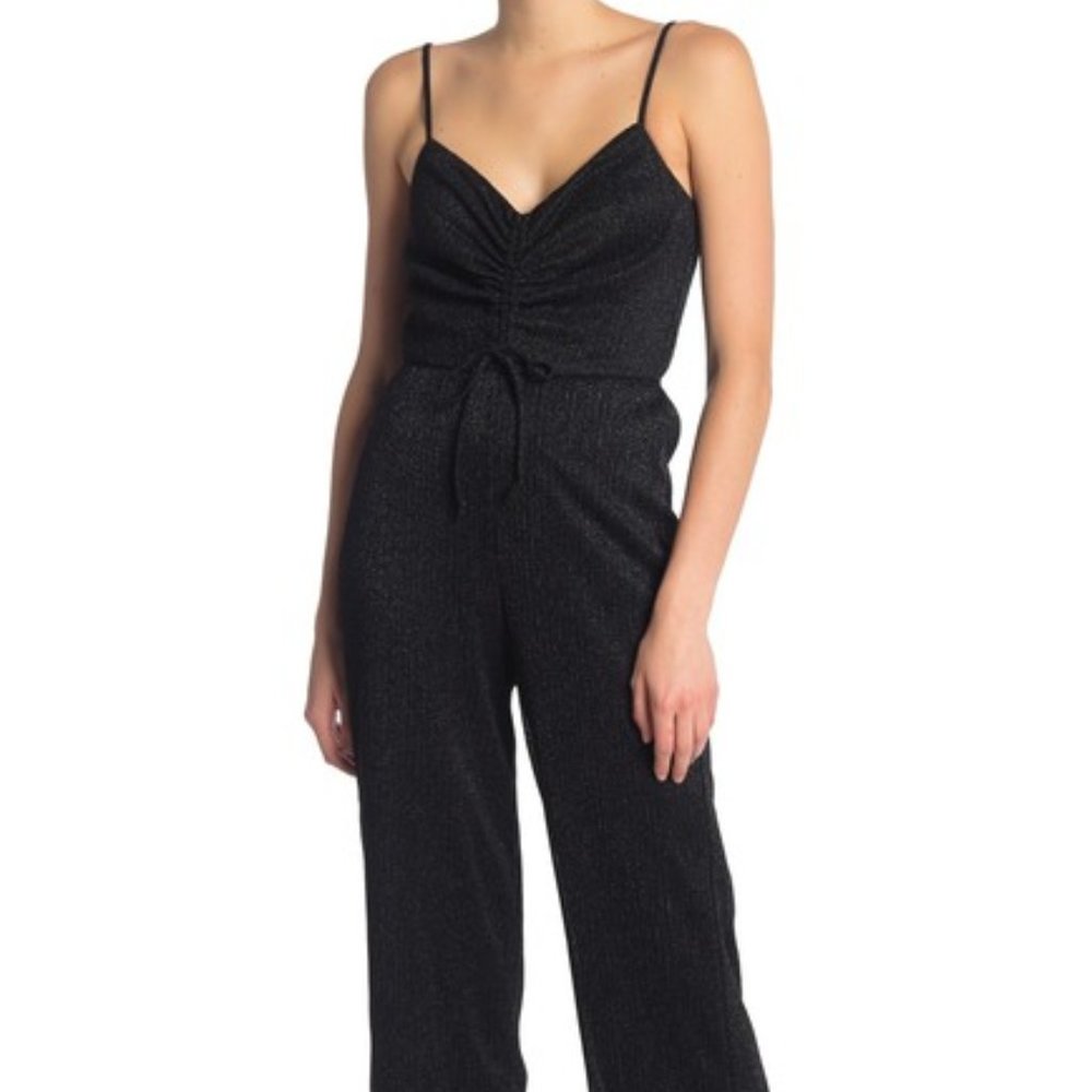 🔥ROW A Glitter Front Ruched Sleeveless Jumpsuit - Size Small - Size S